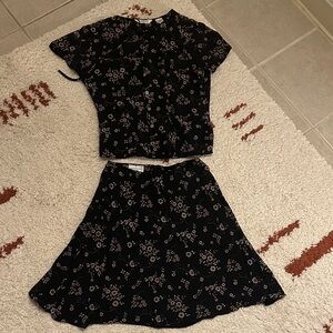 Henri Bendel Vintage Black Silk 2-piece Set